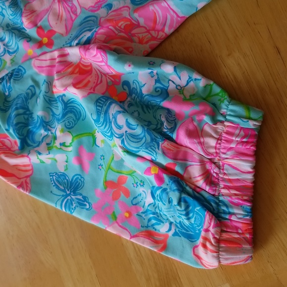 Lilly Pulitzer Cayce Short Sleeve Dress in Surf Blue Luscious Lions - Picture 16 of 16